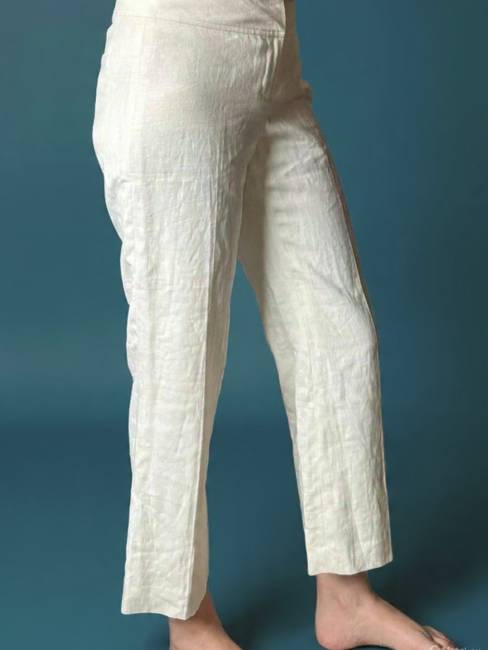 Banana Republic Lina Slim Linen Cropped Pants Size 2